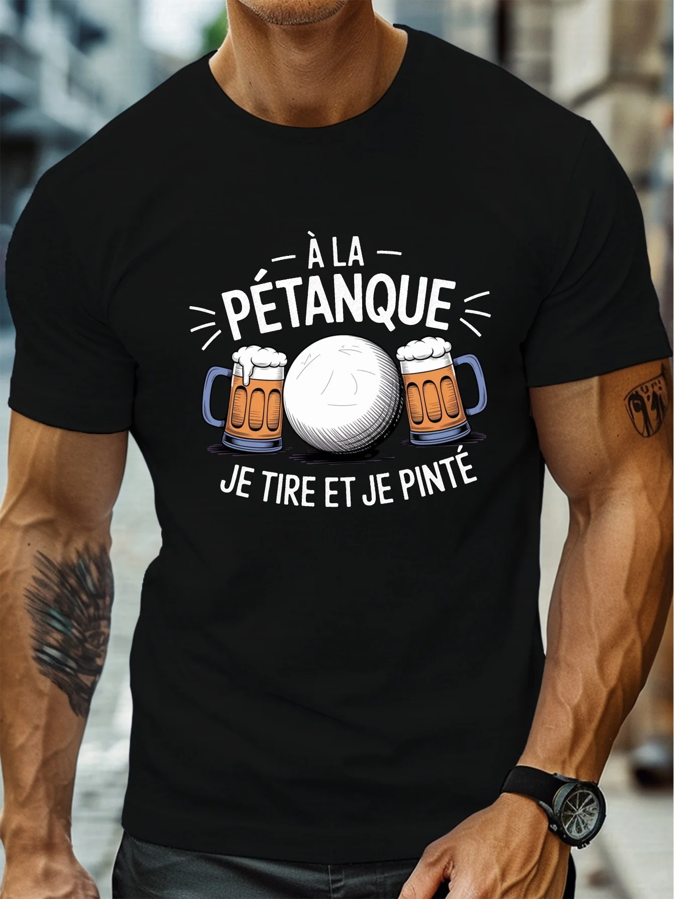 Party Games Quotes Short - Modieus Heren Pétanque Bier Grappig Grafisch