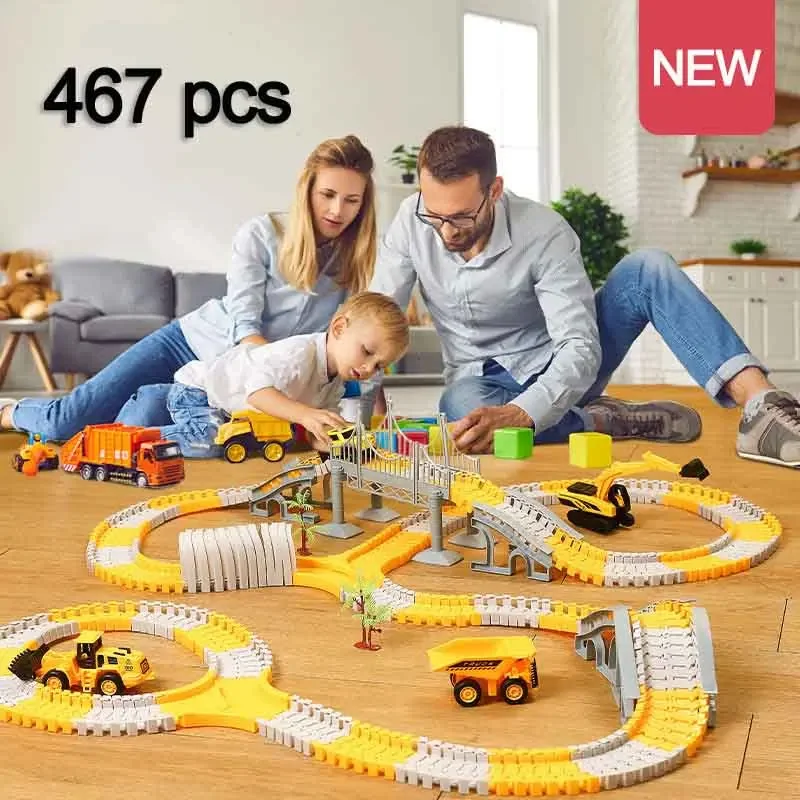 Hot Wheels Car Track Sets - 137-467 stks Kinderen Elektrische Spoor Speelgoed