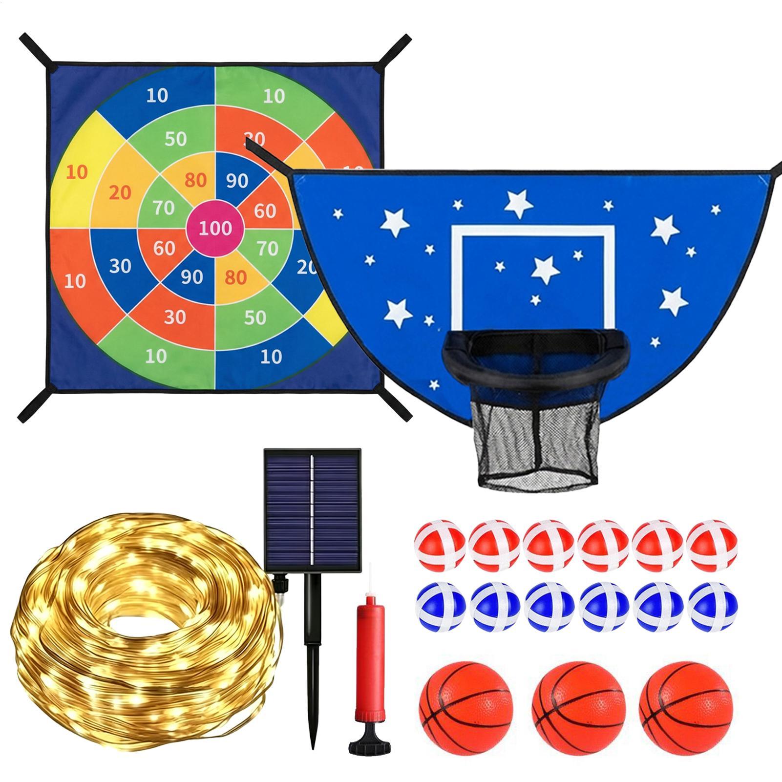 Ring Toss Outdoor - Basketbaldoel voor trampoline met dartbord Leuke