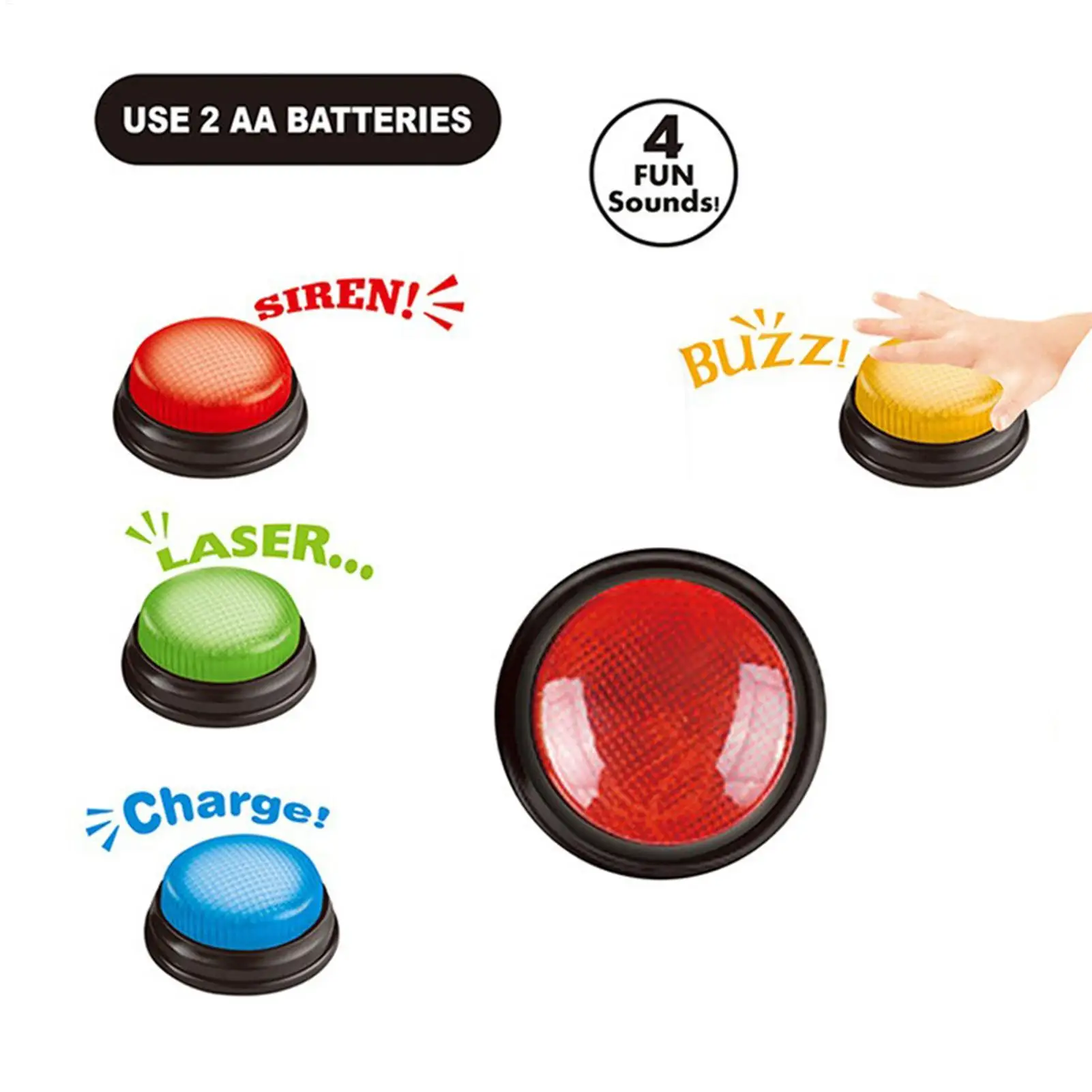 Party Games Easter - Game Buzzer 4-delige snelle antwoordknop met