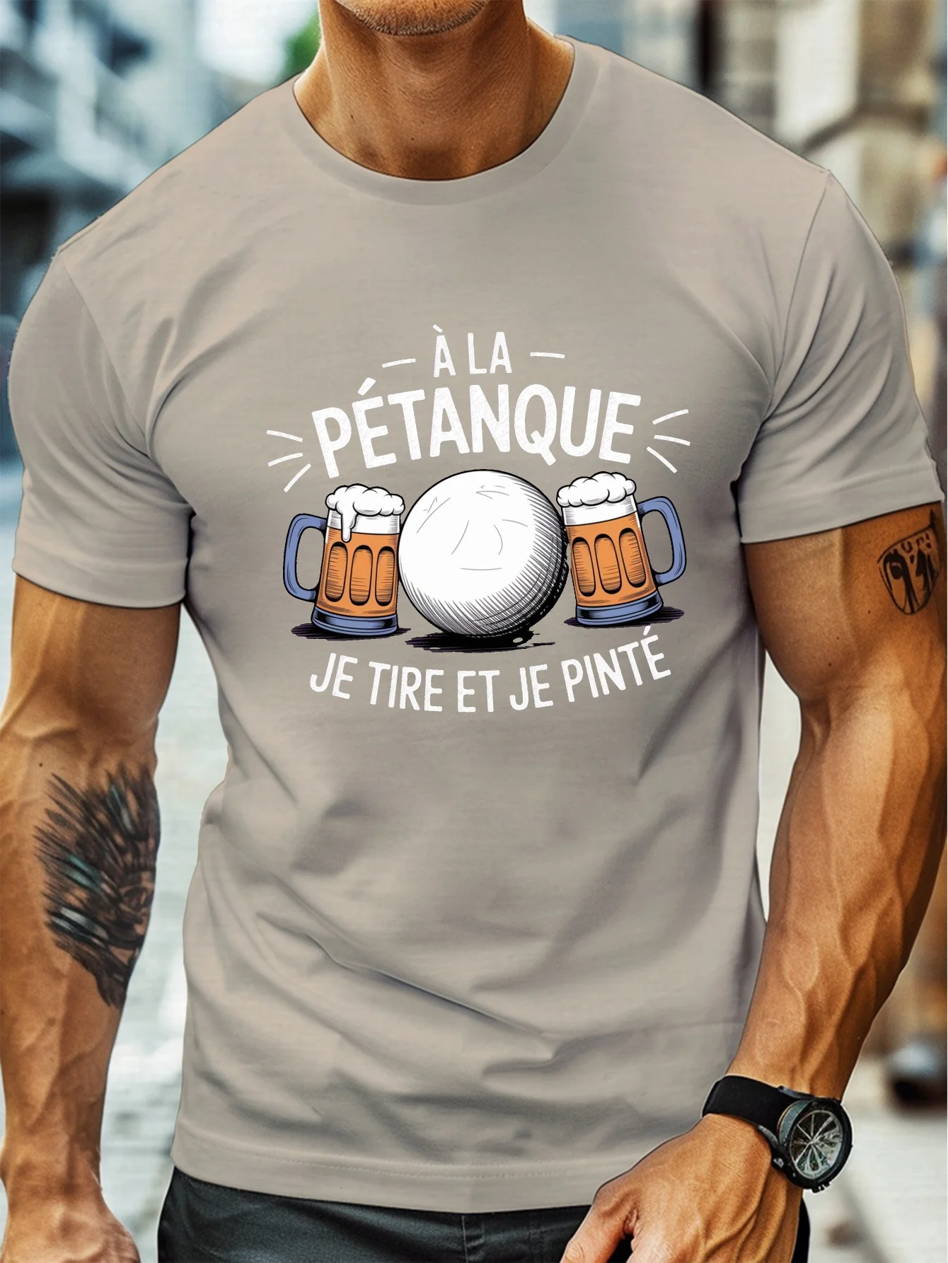 Modieus Heren Pétanque Bier Gr - Party Games Quotes Short recensie en prijs