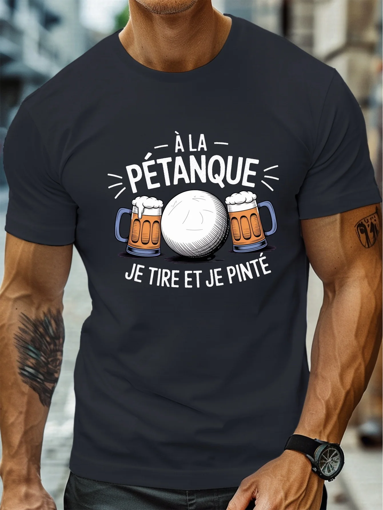 Modieus Heren Pétanque Bier Gr - Party Games Quotes Short recensie en prijs